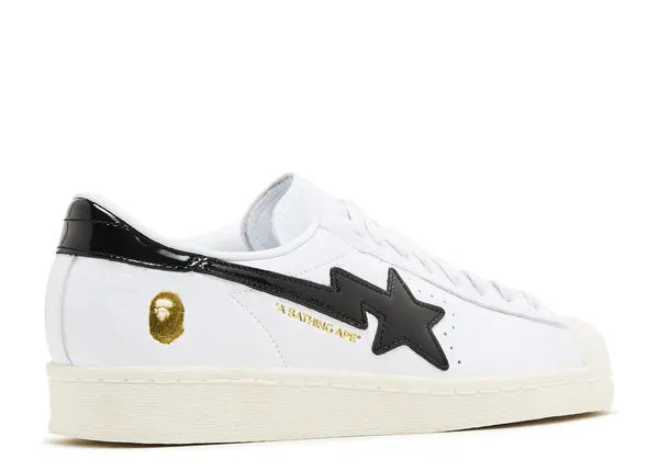 Adidas Superstar Vintage Bape White Black Back
