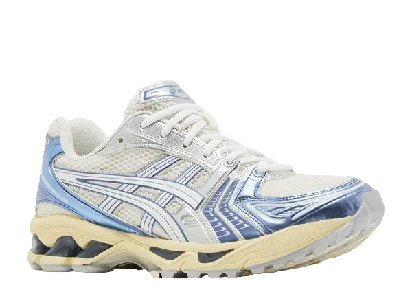 Asics Gel-Kayano 14 Cream Metallic Blue Front