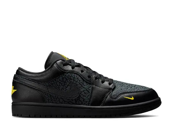 Jordan 1 Low Black Elephant Print