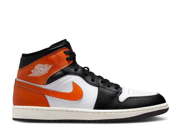 Jordan 1 Mid Black Toe Starfish