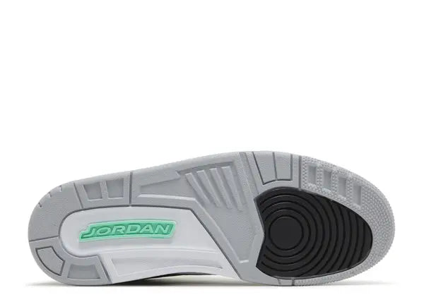 Jordan 3 Retro Green Glow Bottom