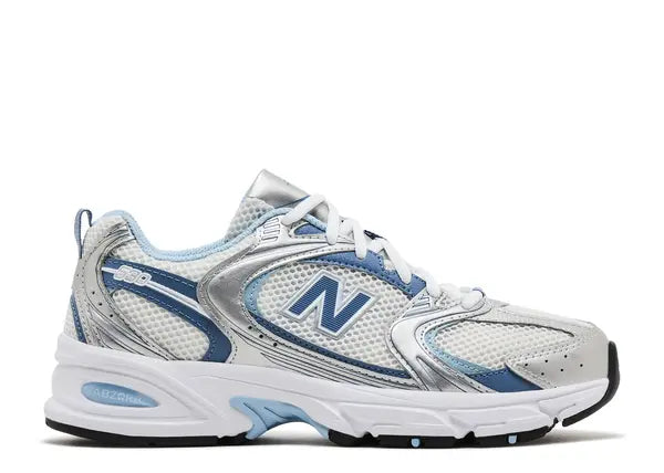 New Balance 530 Silver Metallic Heron Blue Side