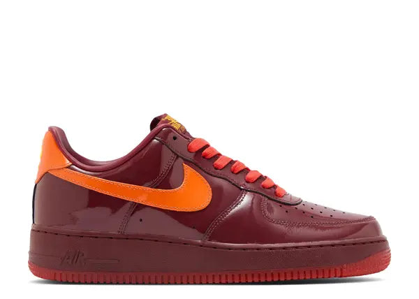 Nike Air Force 1 Low Patent Leather Dark Team Red Safety Orange