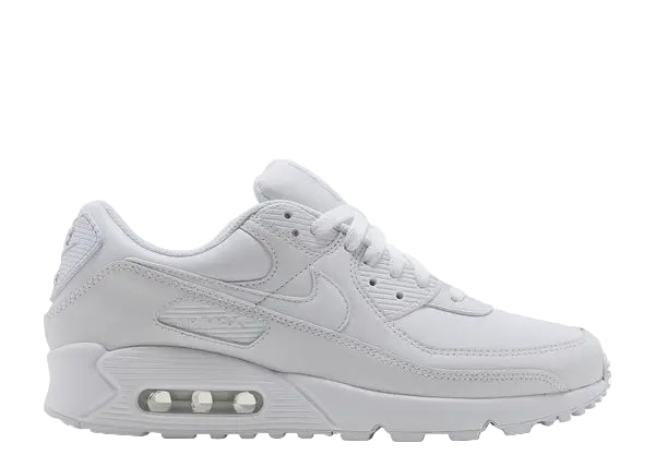 Nike Air Max 90 Leather Triple White Side