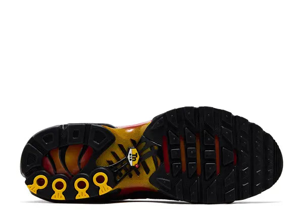 Nike Air Max Plus Black University Gold Red Bottom