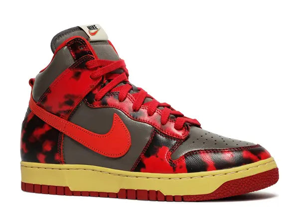 Nike Dunk High 1985 Red Acid Wash Front
