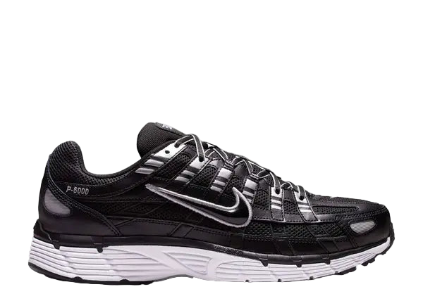 Nike P-6000 Black White Metallic Silver