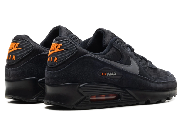 Nike Air Max 90 Black Metallic Cool Grey Orange Outfit