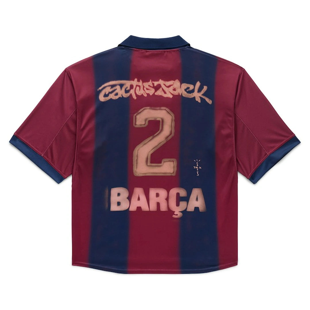 Travis Scott X Nike X FC Barcelona Retro 2000/01 Home Skeleton Jersey