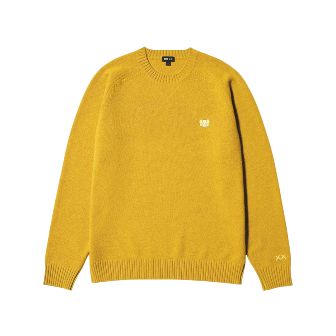 Uniqlo x KAWS Lambswool Crewneck Sweater Yellow