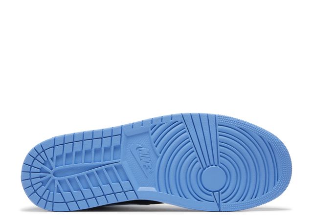Jordan 1 Mid University Blue Black Bottom